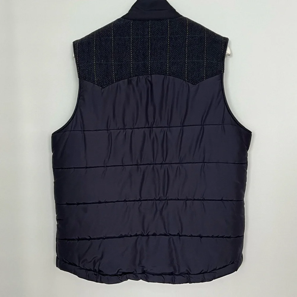 Ted Baker London Quilted Puffer Vest Gilet Men’s Large Navy Blue